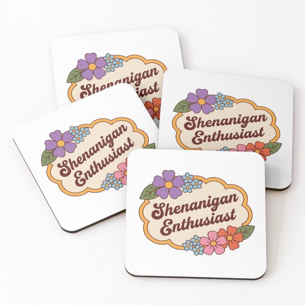 Item preview, Shenanigan Enthusiast Retro 70s Floral Sign Funny Mischief Humor Sarcastic Quote designed and sold by raedattia.