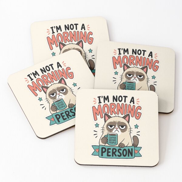 Item preview, I’m Not A Morning Person Grumpy Cat Coffee designed and sold by creativerooney.