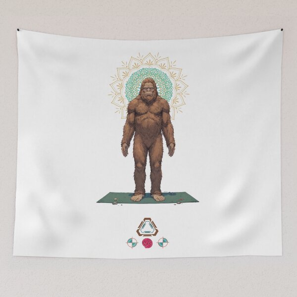 Item preview, Bigfoot Yoga Mountain Pose Tadasana Zen Sasquatch Meditation Funny Gift designed and sold by Whimsy Trail Co.
