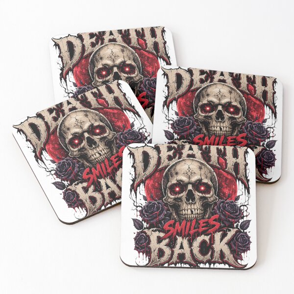 Item preview, Death Smiles Back Skull Red Moon Dark Art designed and sold by ISABEDOVAL.