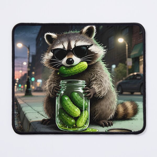 Item preview, Funny Raccoon Eating Pickles Meme Men Women T-Shirt designed and sold by MaciejRudzinsky.