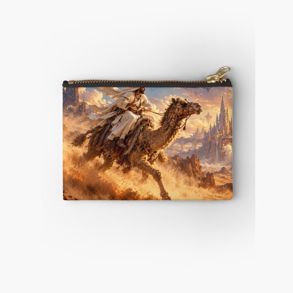 Item preview, A rider racing through a rocky landscape on a camel. designed and sold by Sigtrix.