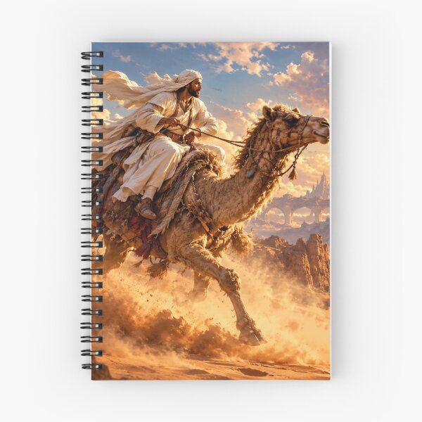 Item preview, A rider racing through a rocky landscape on a camel. designed and sold by Sigtrix.