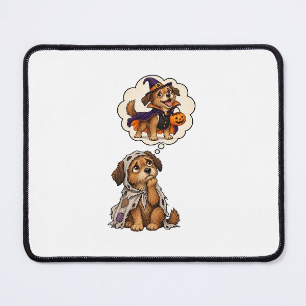Item preview, Cute Sad Dog Dreaming Of Happy Halloween Witch Costume designed and sold by DYALEEZ-XCR.