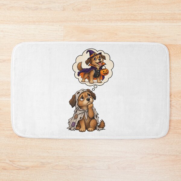 Item preview, Cute Sad Dog Dreaming Of Happy Halloween Witch Costume designed and sold by DYALEEZ-XCR.