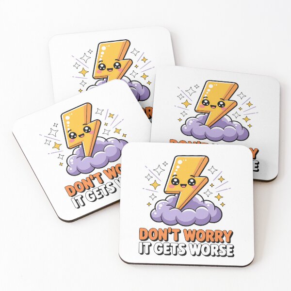 Item preview, Don't Worry It Gets Worse — Funny Kawaii Pessimist Design designed and sold by LoFizzy.