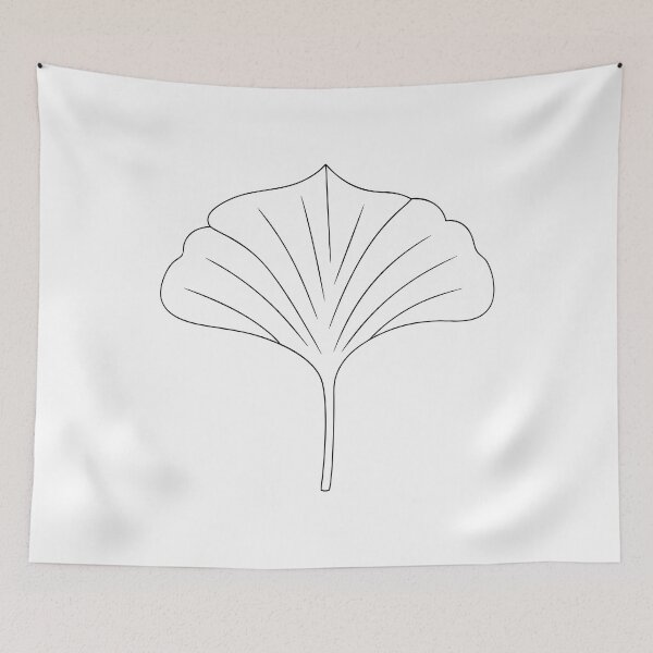 Item preview, Ginkgo Leaf Detailed 2 Line Art Gift designed and sold by OneLine Studio.