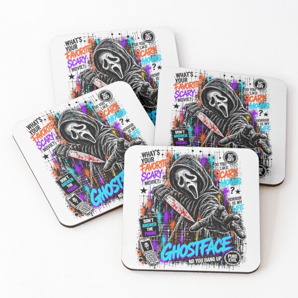 Item preview, Ghostface No You Hang Up What's Your Favorite Scary Movie Splatter designed and sold by DYALEEZ-XCR.