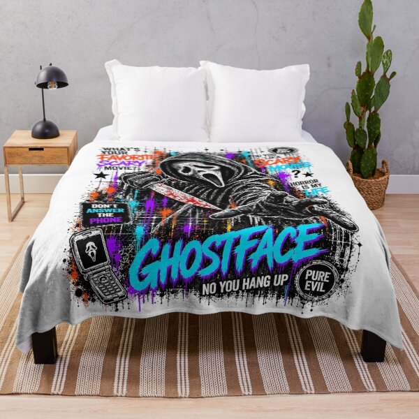 Item preview, Ghostface No You Hang Up What's Your Favorite Scary Movie Splatter designed and sold by DYALEEZ-XCR.