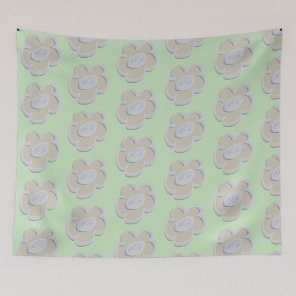 Item preview, Retro Daisy Pattern Scandi Folk - Sage Green Lilac designed and sold by CaramelCo.