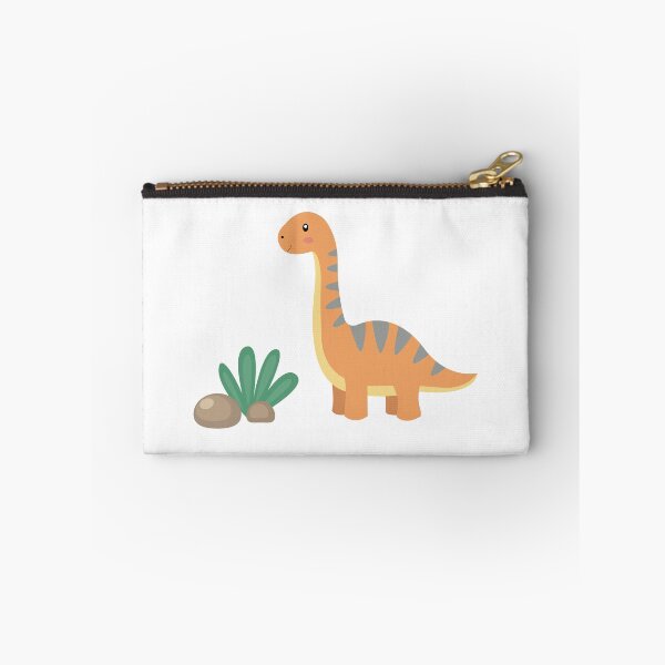 Item preview, Cute Diplodocus Brachiosaurus Orange Long Neck Dinosaur Vector Illustration designed and sold by ElenMart.