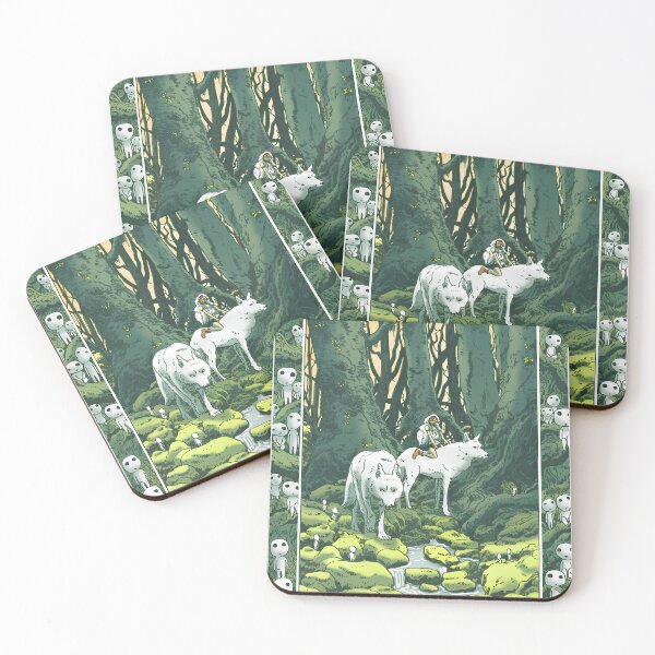 Item preview, girl [[momomonokes]] go -%[ghiblis]%- walk with wolf aways  designed and sold by Amorrieart.