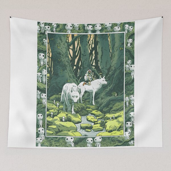 Item preview, girl [[momomonokes]] go -%[ghiblis]%- walk with wolf aways  designed and sold by Amorrieart.