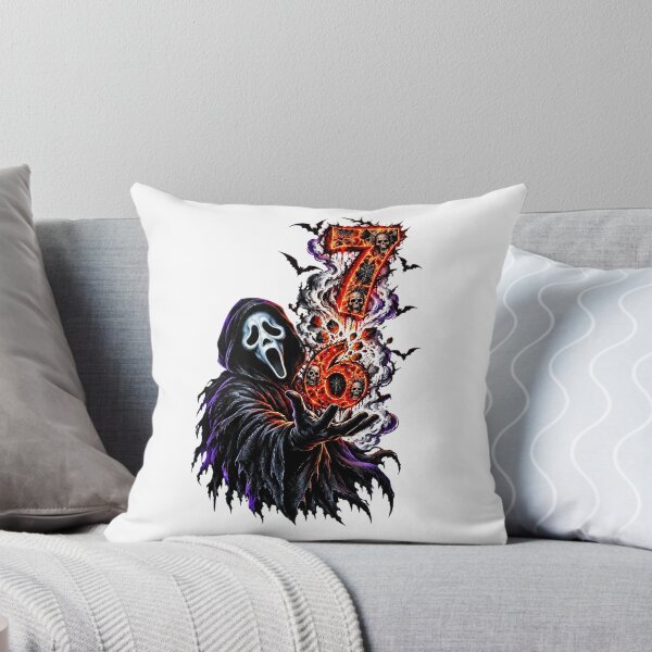 Aperçu de l'œuvre Ghostface Scream 6 et 7 Crânes enflammés - Image d'horreur créée et vendue par DYALEEZ-XCR.
