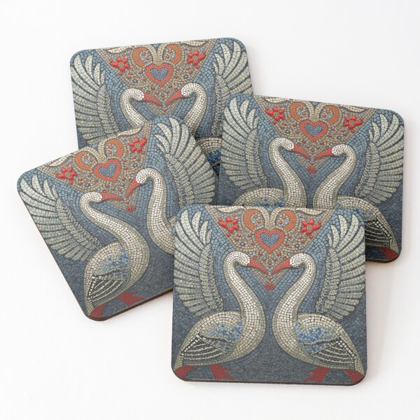 Item preview, Twin swans in mosaic light designed and sold by Sigtrix.