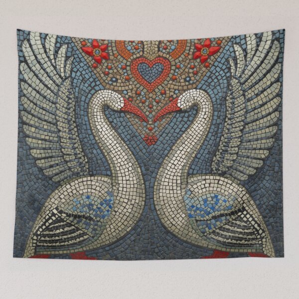 Item preview, Twin swans in mosaic light designed and sold by Sigtrix.