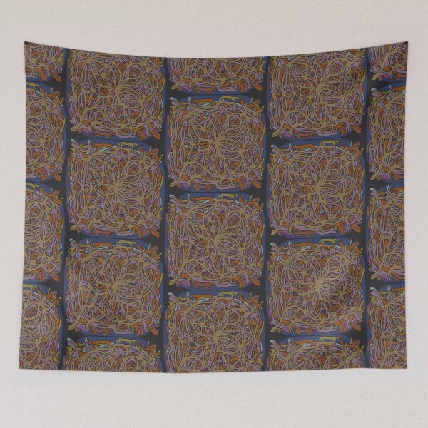 Item preview, Purple-orange lines, nonsense with sauce, square designed and sold by juicinate.