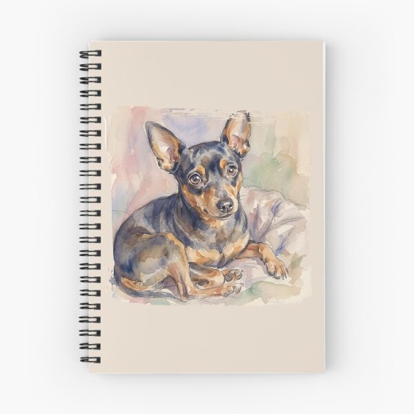 Item preview, The Melancholy Ratter: Zwergpinscher Bohemian Watercolor Art Print designed and sold by FreiherrPK.