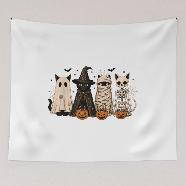 Item preview, Funny Spooky Cat Ghost Witch Skeleton Halloween Costume designed and sold by Dmo3HarkoArt.