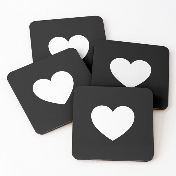Item preview, Minimal White Heart Black Background Love Symbol designed and sold by GemsAnatomy.