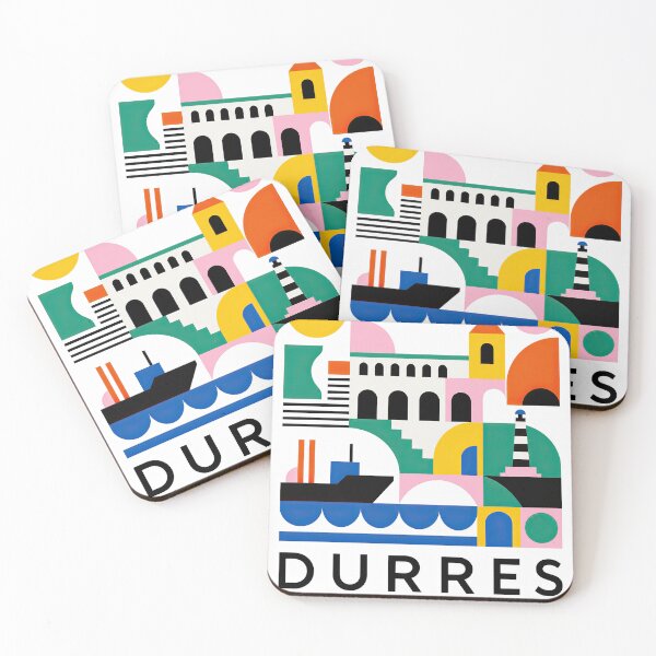 Item preview, Colorful geometric travel poster featuring stylized architecture designed and sold by ckybe.