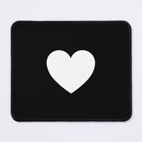 Item preview, Minimal White Heart Black Background Love Symbol designed and sold by GemsAnatomy.