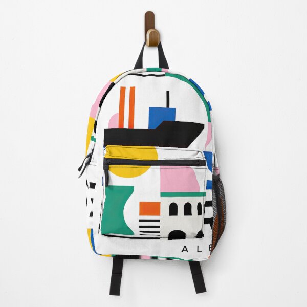 Item preview, Colorful geometric travel poster featuring stylized architecture designed and sold by ckybe.
