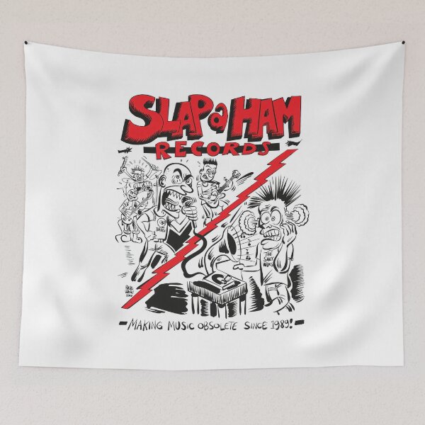 Item preview, Slap A Ham Records Punk Cartoon Illustration designed and sold by SHYLOACKSTEDT.