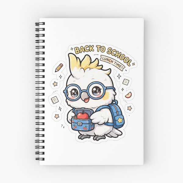 Item preview, Cute Cockatoo Back To School Lunch Time designed and sold by Wildlife-Walk.