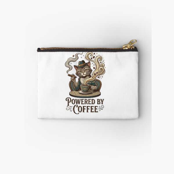 Item preview, Cool Cat Powered By Coffee Vintage Art designed and sold by designwiss.