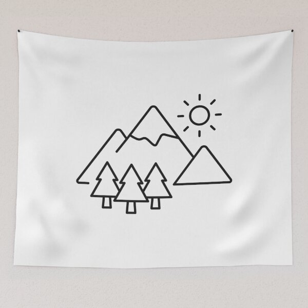 Item preview, Mountain Hiking Line Icon designed and sold by VectorForge Studio.
