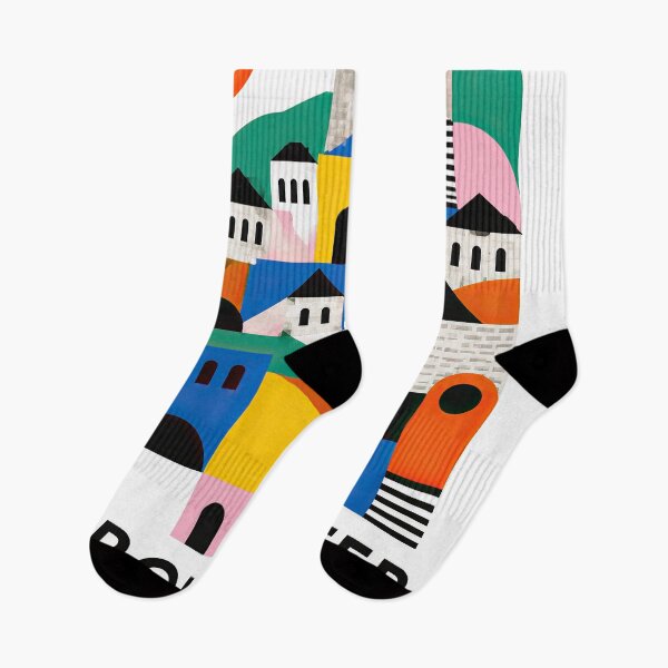 Artikelvorschau, Colorful geometric illustration of Gjirokaster, Albania, featuri entworfen und verkauft von ckybe.