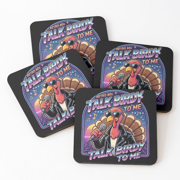 Item preview, Talk Birdy To Me - Funny 80s Rocker Turkey Thanksgiving designed and sold by PhotoArtMC.