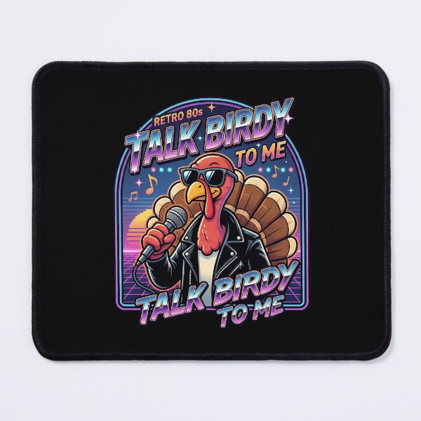 Item preview, Talk Birdy To Me - Funny 80s Rocker Turkey Thanksgiving designed and sold by PhotoArtMC.