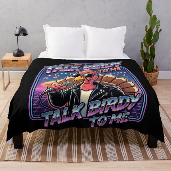 Item preview, Talk Birdy To Me - Funny 80s Rocker Turkey Thanksgiving designed and sold by PhotoArtMC.