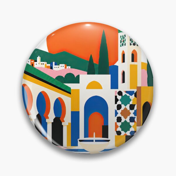 Item preview, Colorful geometric travel poster depicting Tlemcen, Algeria, wit designed and sold by ckybe.