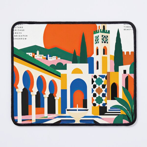 Item preview, Colorful geometric travel poster depicting Tlemcen, Algeria, wit designed and sold by ckybe.