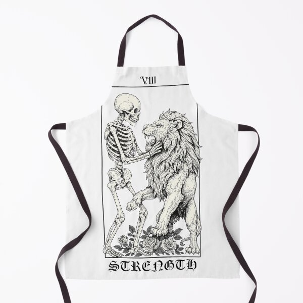 Item preview, Tarot Strength Card Skeleton Lion Etching Art designed and sold by SHYLOACKSTEDT.