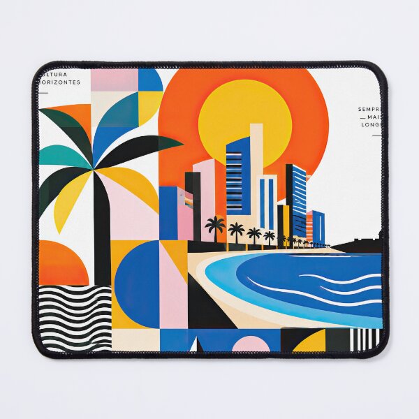 Item preview, Colorful geometric poster featuring an Angola-inspired city skyl designed and sold by ckybe.