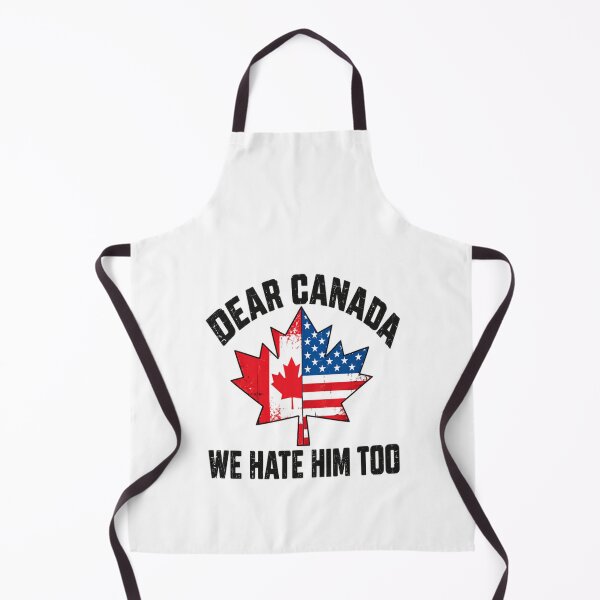 Item preview, Dear Canada We Hate Him Too – Distressed Maple Leaf Political Humor designed and sold by SkeletonsDanger.