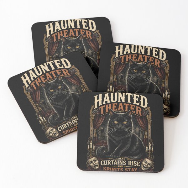 Item preview, Haunted Theater Cat Retro Halloween Poster Halloween designed and sold by RoyesButler.