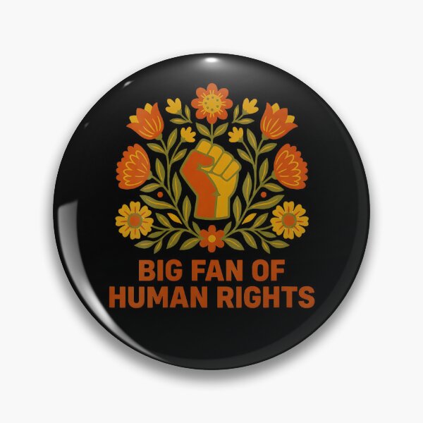 Item preview, Big Fan of Human Rights Flowers Equality Vintage Supporters designed and sold by ROUFTOOP.