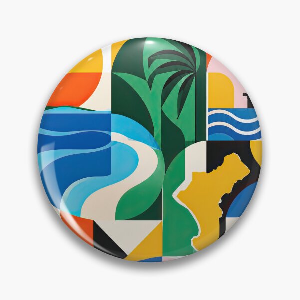 Item preview, Colorful geometric Angola poster featuring the national map, designed and sold by ckybe.