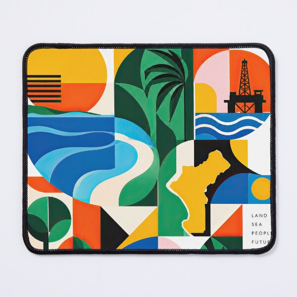 Item preview, Colorful geometric Angola poster featuring the national map, designed and sold by ckybe.