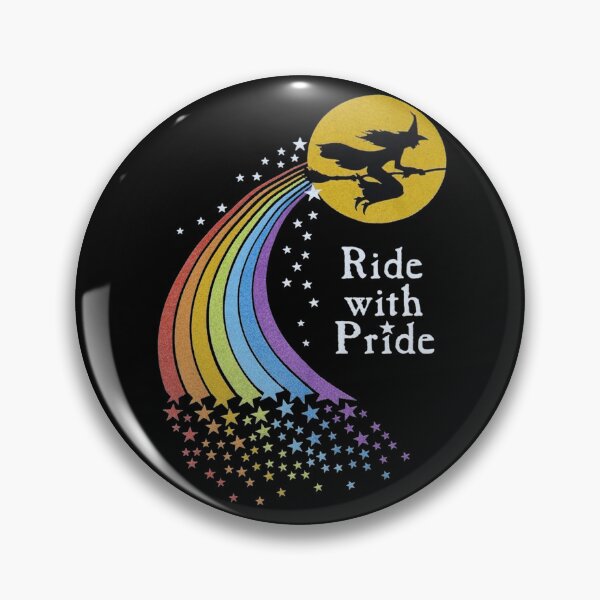Item preview, Ride With Pride Vintage Witch Rainbow designed and sold by Bohepa.