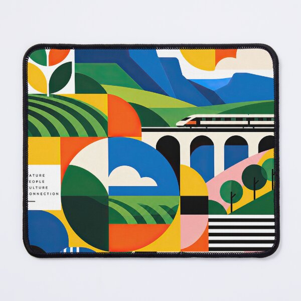 Item preview, Colorful geometric poster featuring Huambo Angola, layered mount designed and sold by ckybe.
