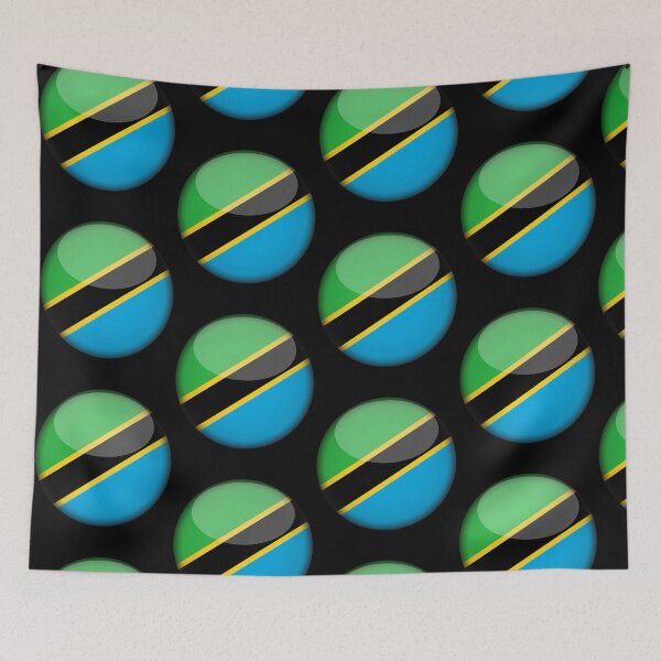 Item preview, Tanzanian 3D Round Flag Tanzania Pride Design designed and sold by yazdogs.