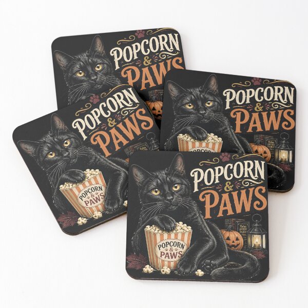 Item preview, Popcorn & Paws Retro Halloween Poster Halloween designed and sold by RoyesButler.
