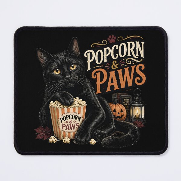Item preview, Popcorn & Paws Retro Halloween Poster Halloween designed and sold by RoyesButler.