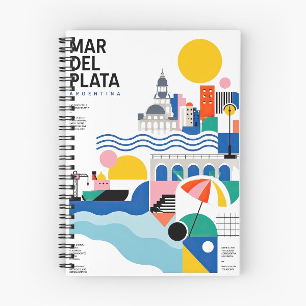 Item preview, Colorful geometric poster illustrating Mar del Plata, Argentina, designed and sold by ckybe.